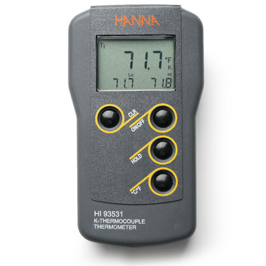 Hanna HI93531 Alt/Üst Limit Alarmlı ve 0.1° Çözünürlüklü K-Tipi Termokupl Termometre