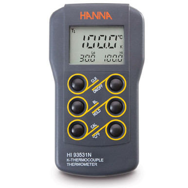 Hanna HI93531N Kalibrasyon Butonlu ve 0.1° Çözünürlüklü K-Tipi Termokupl Termometre